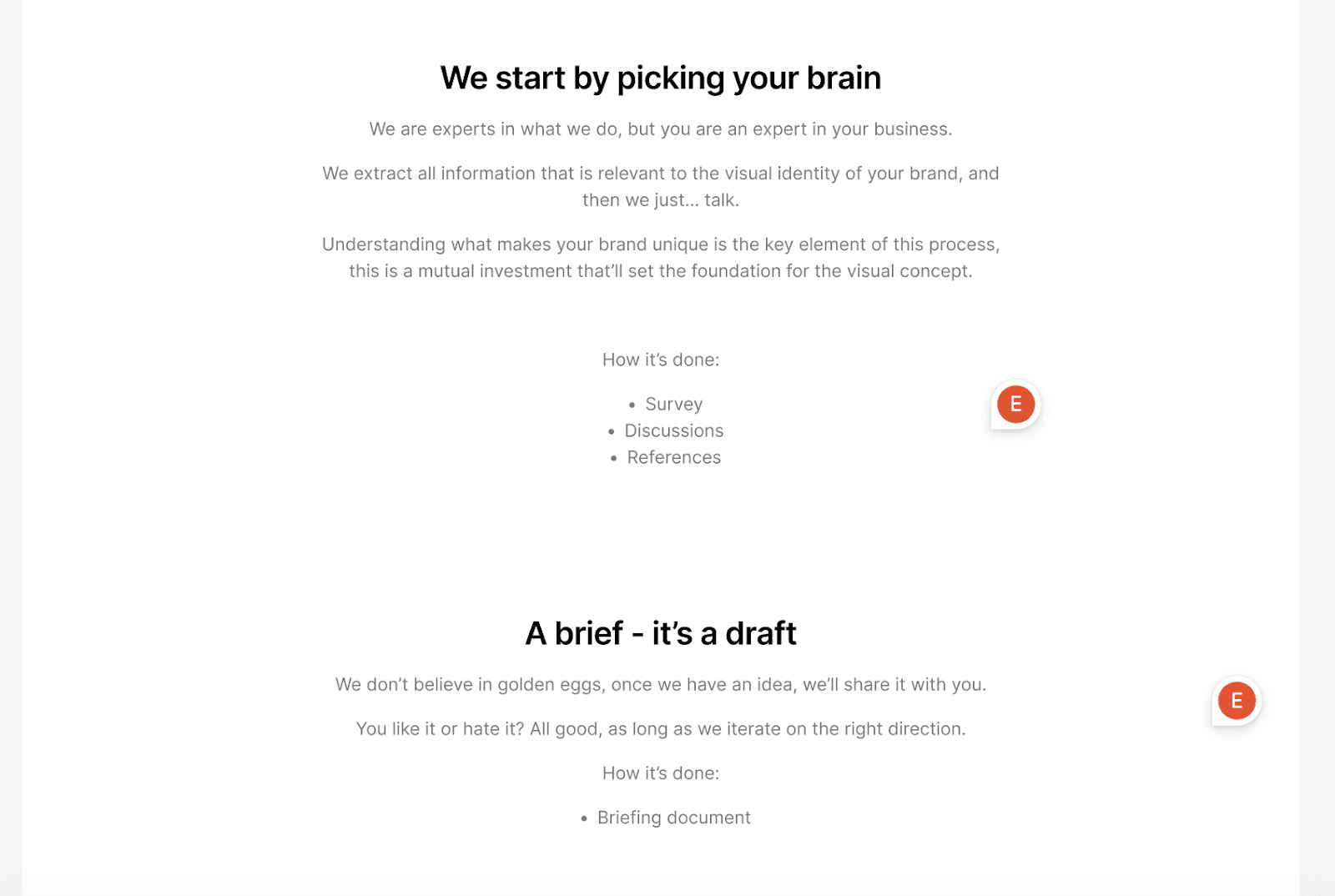Initial mockup for product description