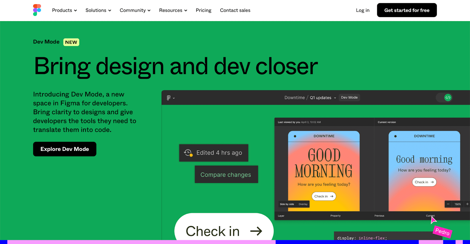 very bright color background with minimalist text and buttons