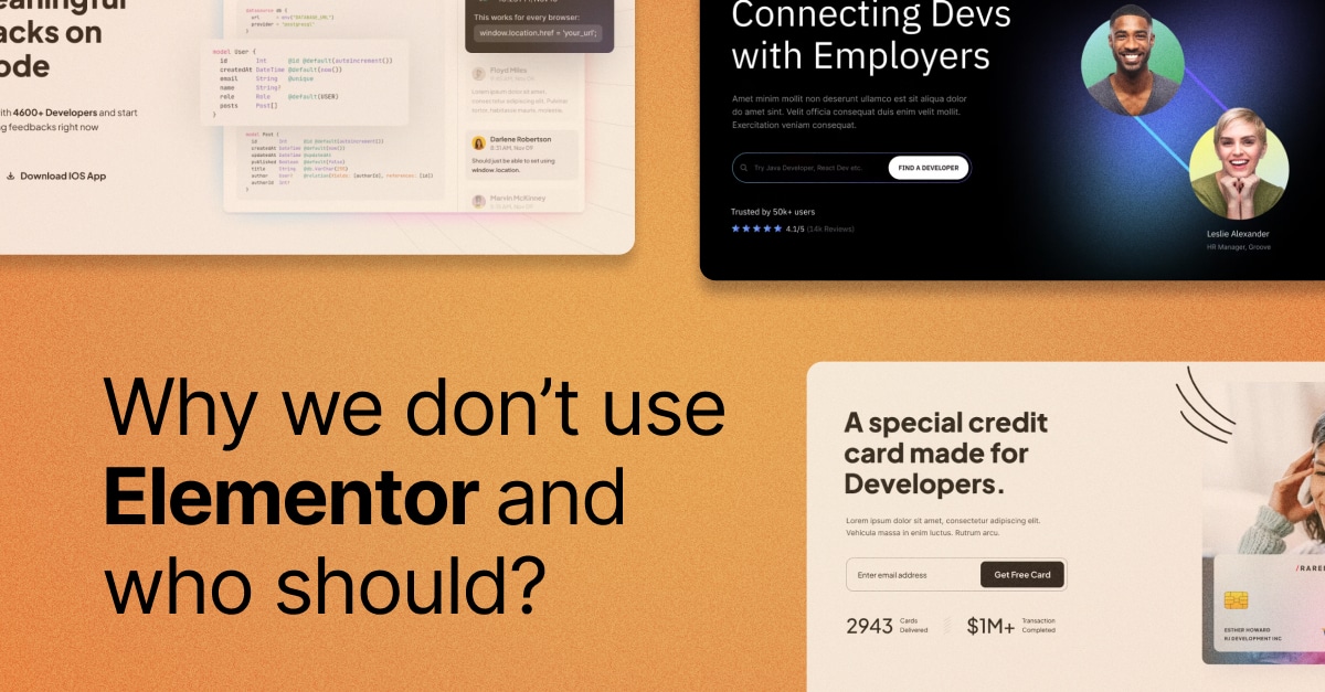 why we don't use elementor for b2b websites